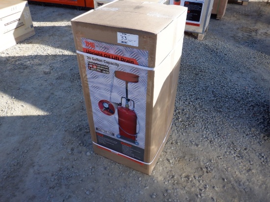 Unused TMG OD20 20-Gallon Portable Oil Drainer.