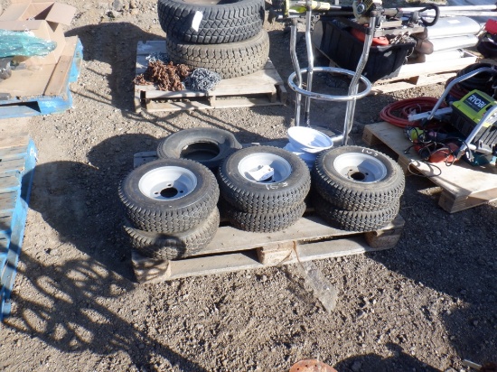 Pallet of (5) 4.80/4.00-8 Tires & Rims,