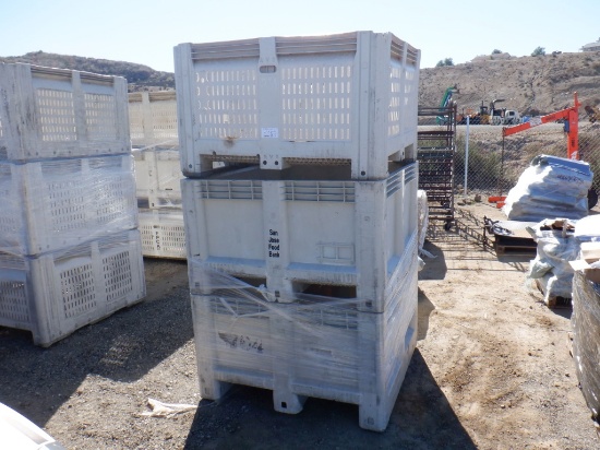 (3) 44" x 44" x 24" Plastic Crates.