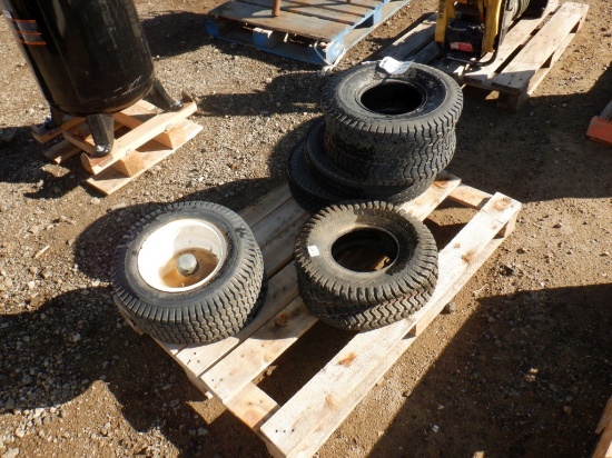 Pallet of (2) Deestone 5.00-8 Tires & Rims,
