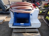 Pallet of Fuel Tank, Hose, & Hose Reel.