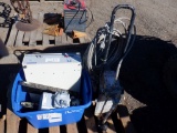 Plastic Tote of Misc Electrical Items,