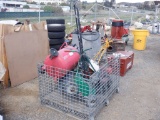Wire Pallet Box of Misc Items Including