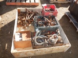 Pallet of Misc Items Including Chain Shackles,
