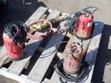 (3) MQ Water Pumps, and D-Handle Clay Digger.