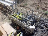 Metal Wagon of (3) Ryobi Battery Powered Weed