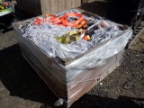 Pallet Box of Misc Rope & Tie Downs.