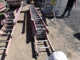 (4) Misc Fiberglass Extension Ladders.