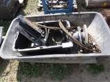 Plastic Tote of Misc Items Including