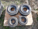 (2) Solideal 457/152-308 Forklift Tires & Rims,