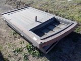 9' Bi-Parting Arched Wooden Gates w/Glass Inserts.