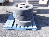 (3) Goodyear 225/70R19.5 Tires & Rims.