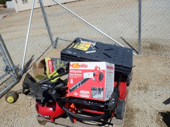 Pallet of Misc Power Tools Including Troybilt 60V