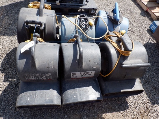 Pallet of (4) Turbo Cat III Floor Dryers,