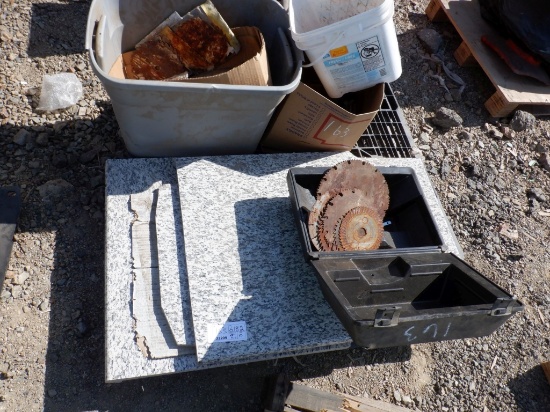 Pallet of Misc Items Including Misc Saw Blades,