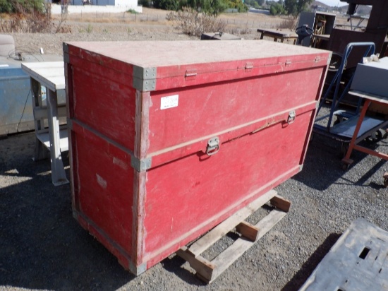 25" x 74" x41" Wooden Box w/Contents.