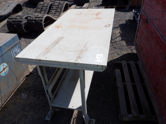 33" x 60" x30" 2-Tier Metal Work Table.