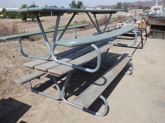 (2) 56" x 96" x 30" Wood & Plastic Picnic Tables.