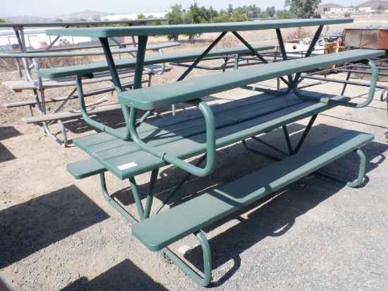 (2) 56" x 96" x 30" Wood & Plastic Picnic Tables.