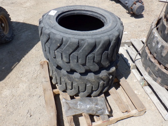 (2) Xtra Wall 12-16.5 Skid Steer Tires,