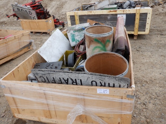 Box of Misc Items Including Air Hose,