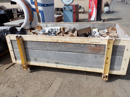 Wood & Metal Box of Misc Electrical