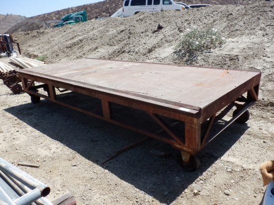 80" x 15' x 32" Metal Work Cart.