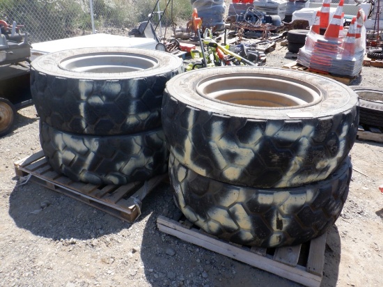 (4) Firestone 400/75-28 Tires & Rims.