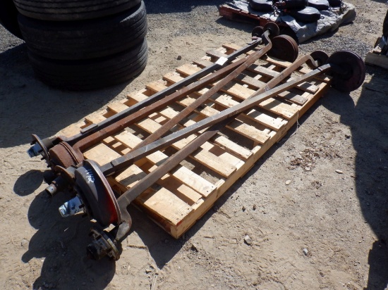 (2) 96" Trailer Axles w/Brake Drums,