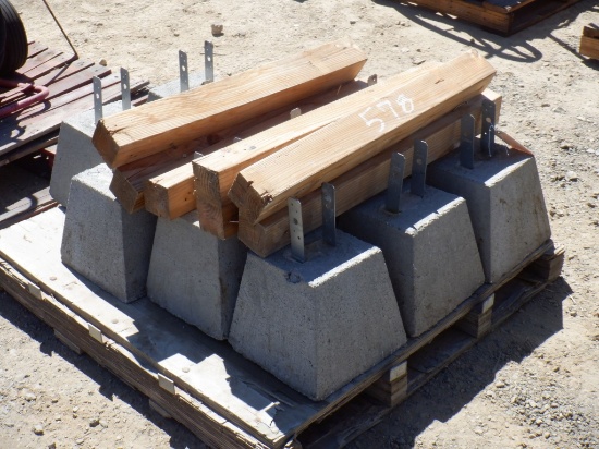 Pallet of 10" x 11" Concrete Block w/Simpson Ties