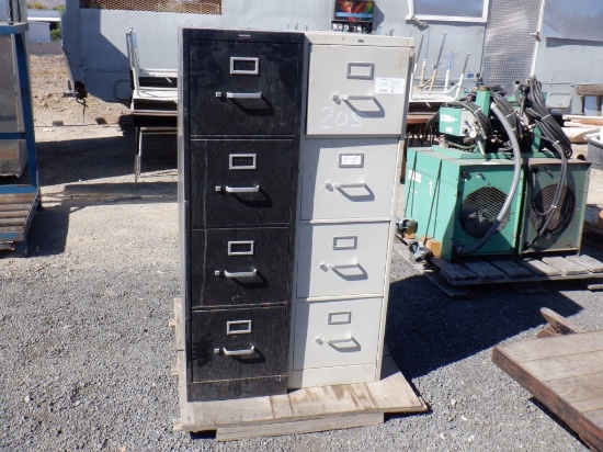 (2) 15" x 52" 4-Drawer File Cabinets.