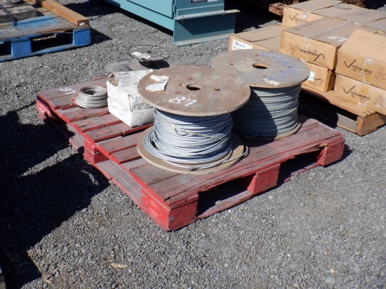 Pallet of Misc Steel Wire/Cable.