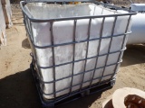 Plastic Water Tank in Metal Cage.