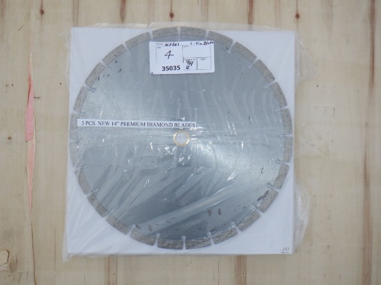 (3) Unused 14" Premium Diamond Blades.