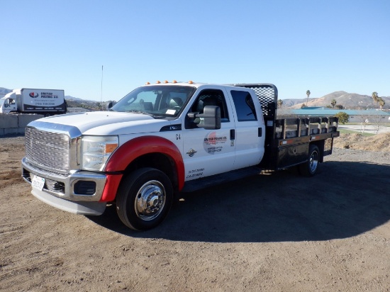 2011 Ford F550 Crew Cab Flatbed Truck,