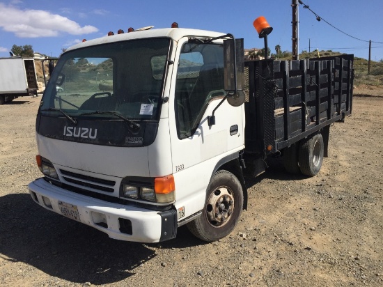 Isuzu NPR Flatbed Truck,