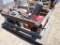 Wood Crate of Trash Cans and Road Sign Stands.