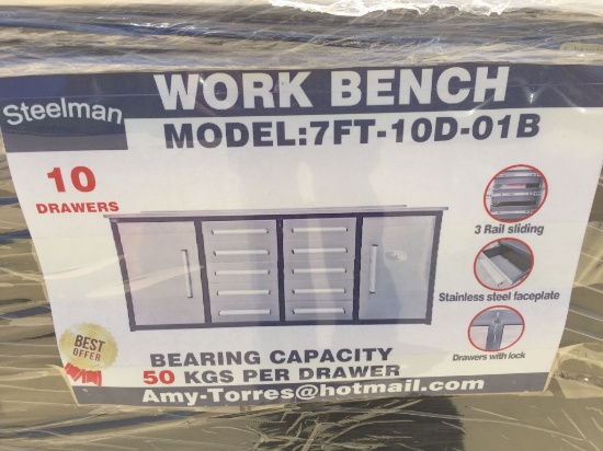 Unused 2022 Steelman 7' Work Bench,