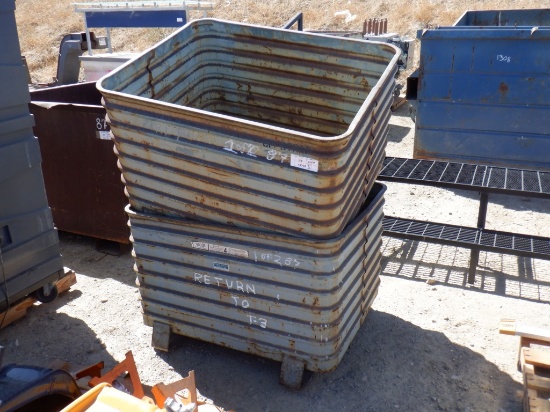 (2) 33.5" x 41.5" x 24" Steel Bins,