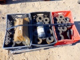 Pallet of (3) Crates and Rolls of Rubber Matting.