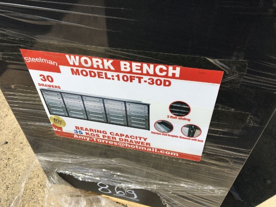 Unused 2022 Steelman 10' Work Bench,