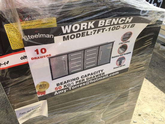 Unused 2022 Steelman 7' Work Bench,