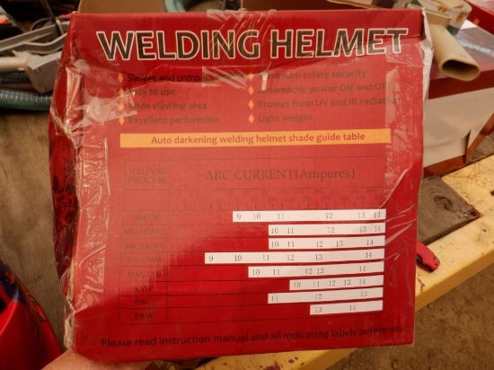 Unused Auto Darkening Welding Helmet.