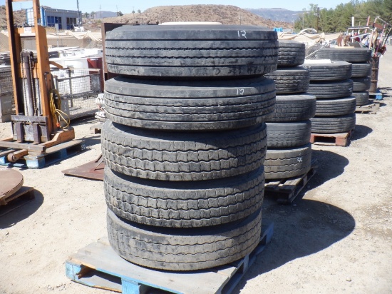 (5) Firestone 11R22.5 150/147L Tires
