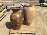 (2) Decorative Ceramic Pots.