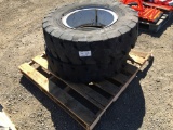 (2) Michelin 9.00R20 Foam Filled Tires & Rims.