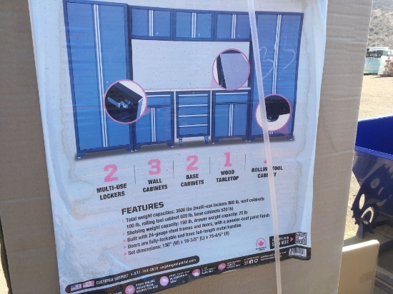 9-Pcs Unused TMG Pro-Series Garage Storage Cabinet
