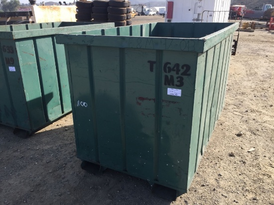 7' Metal Recycling/Trash Bin.