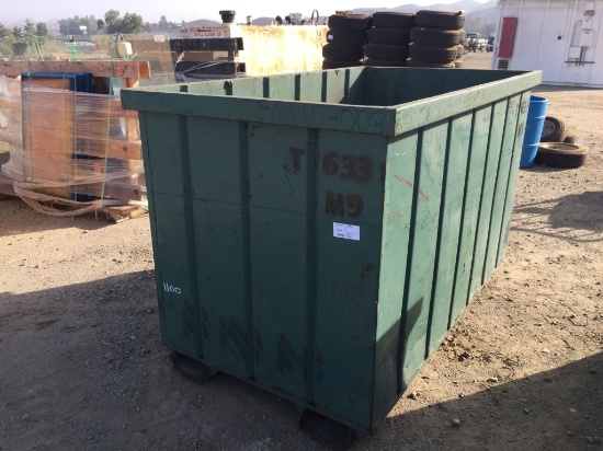 7' Metal Recycling/Trash Bin.