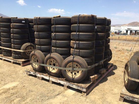 Pallet of (70) Carlisle Trail USA ST215/75D14 Foam